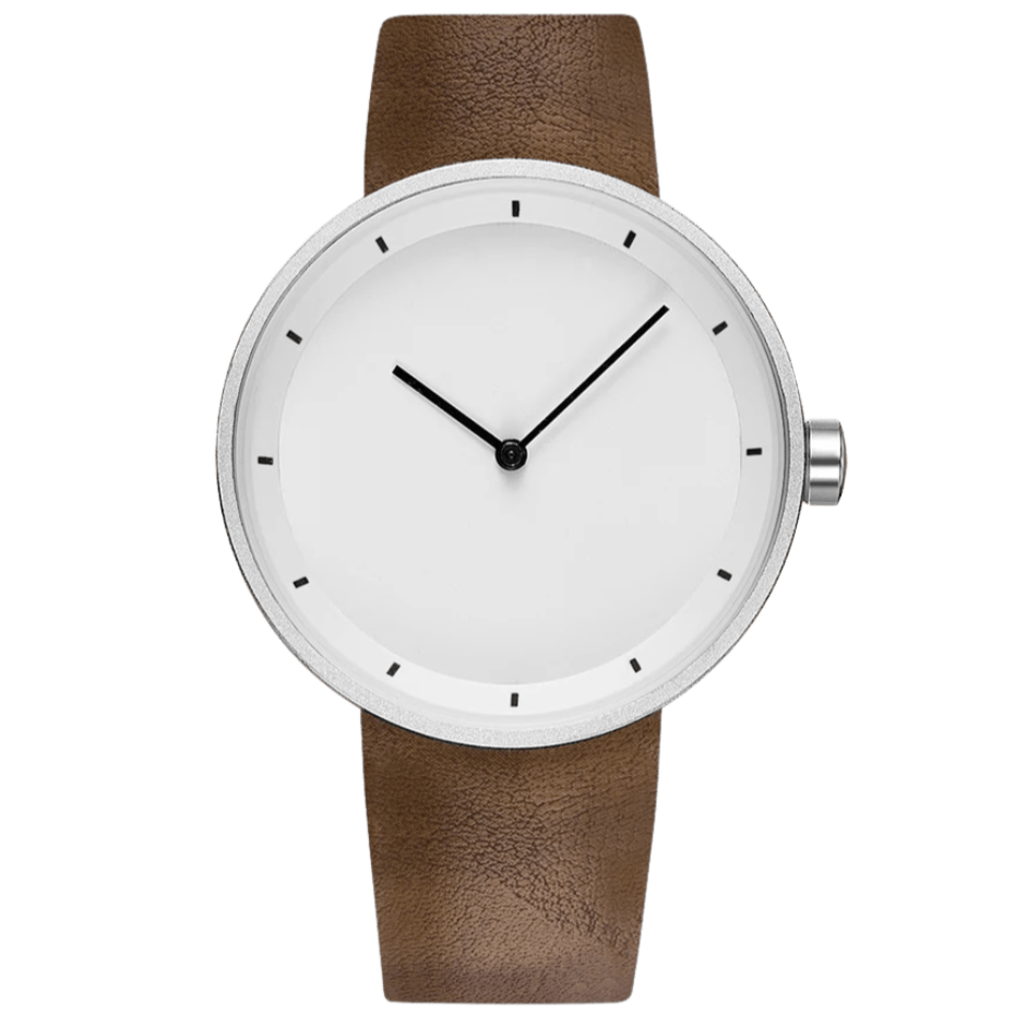 Men’s Classic Minimalist Watch with Leather Strap