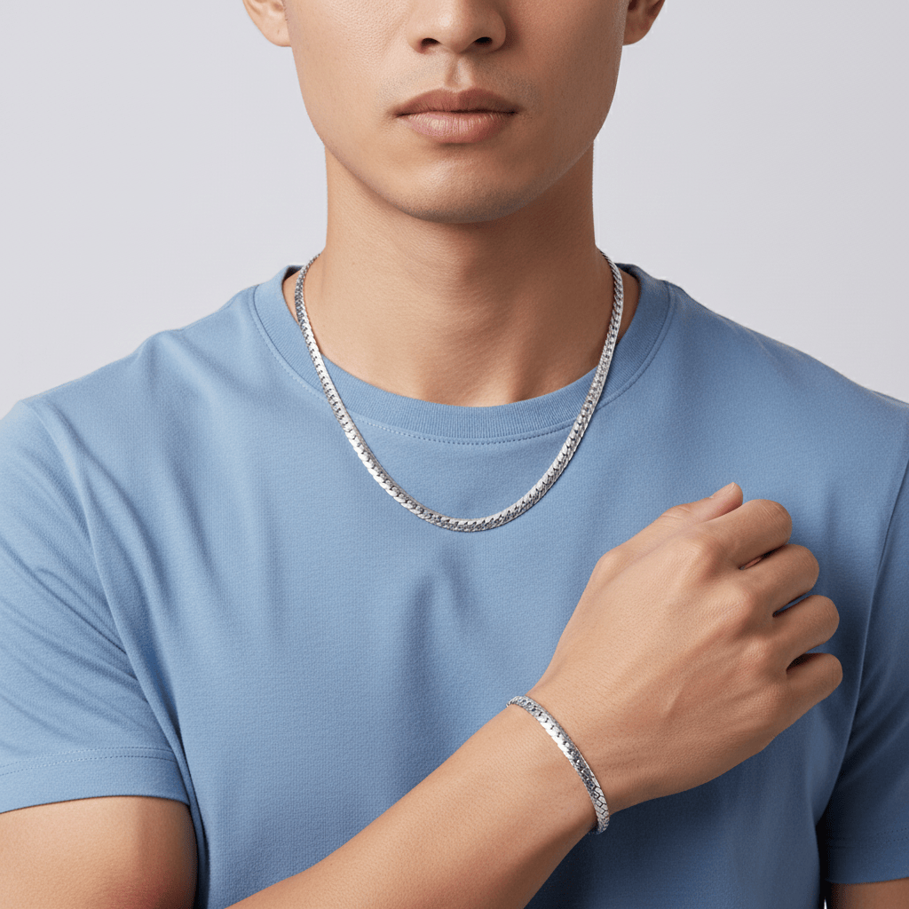 Royal Steel 316L Duo Sæt – 6mm halskæde + armbånd