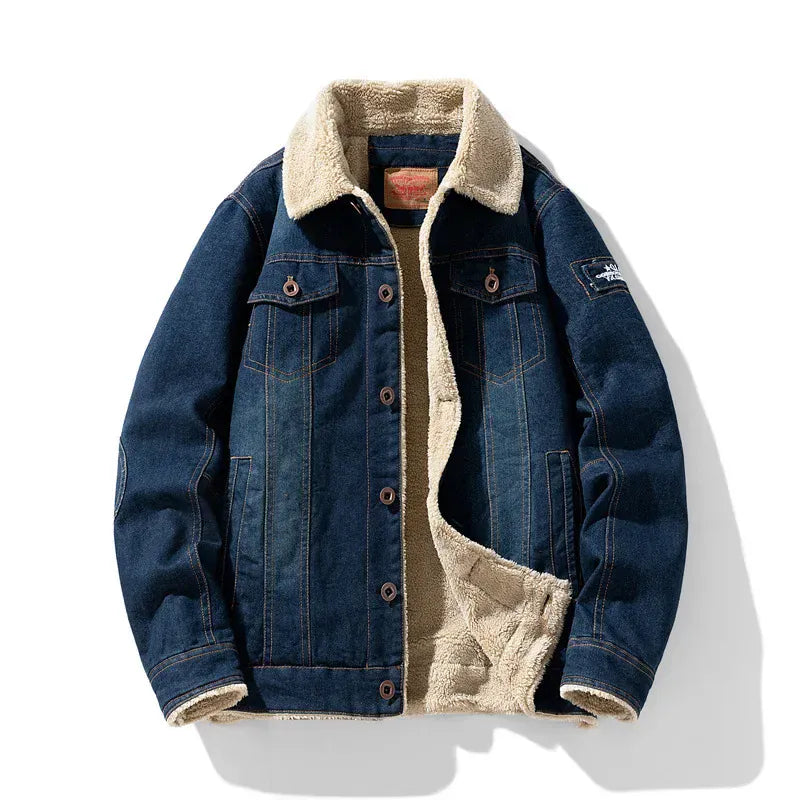 Sherpa denim jakke