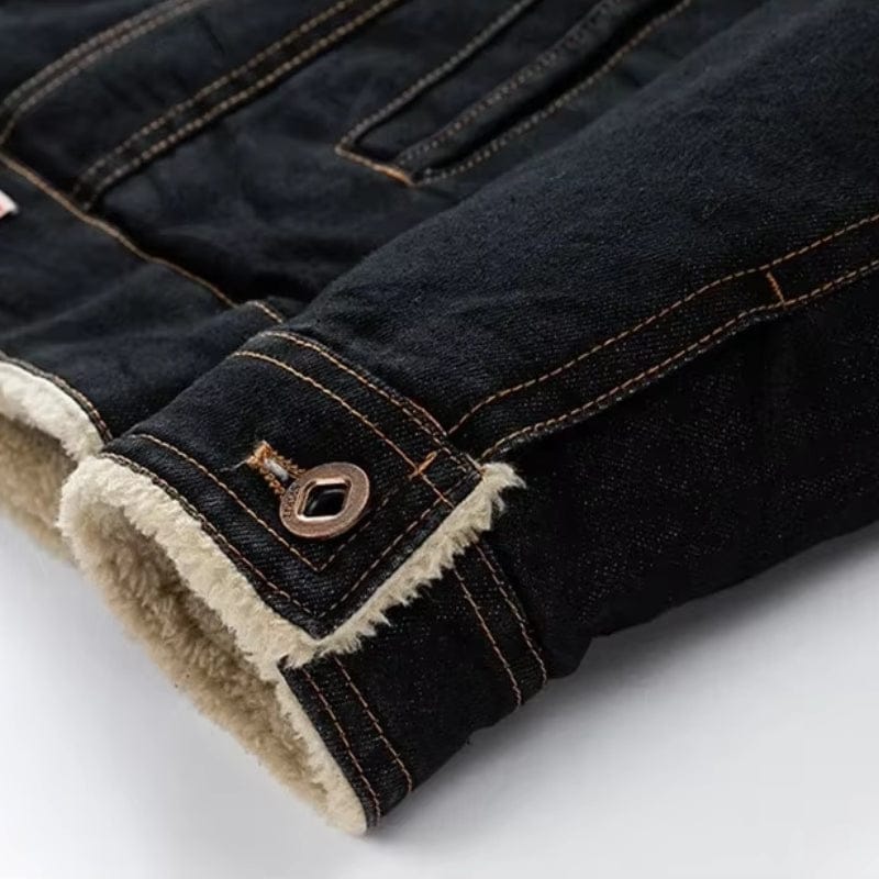 Sherpa denim jakke