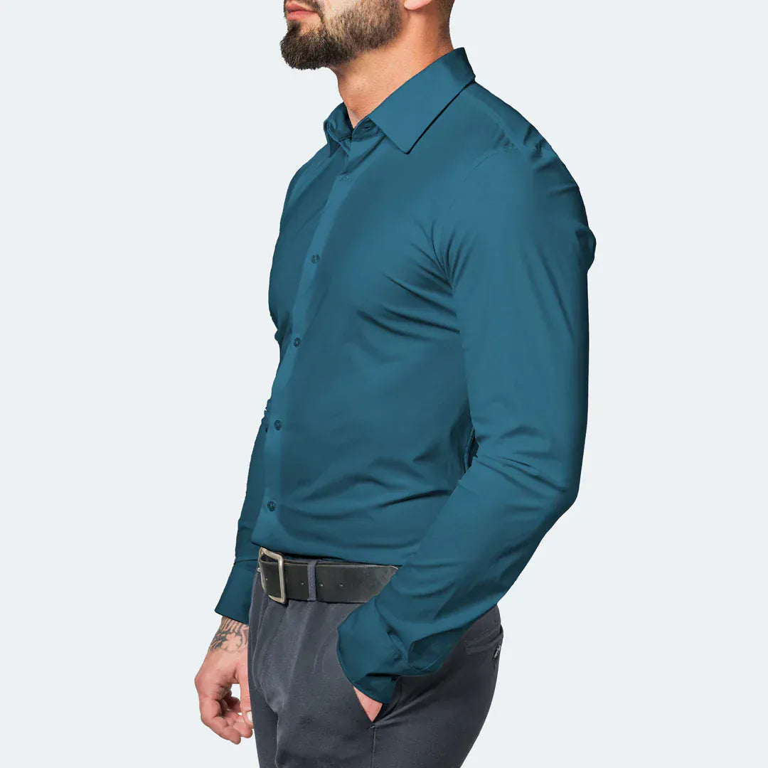 The "Infinite" Performance Shirt | 4-Way Stretch & Zero-Iron