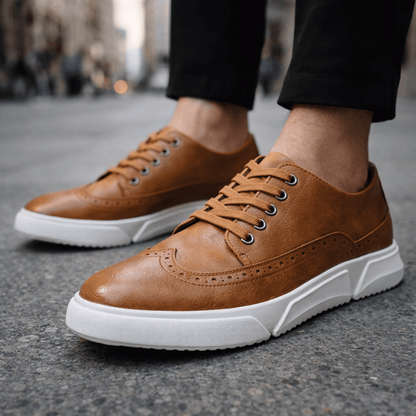 Zapatillas brogue de cuero Calver