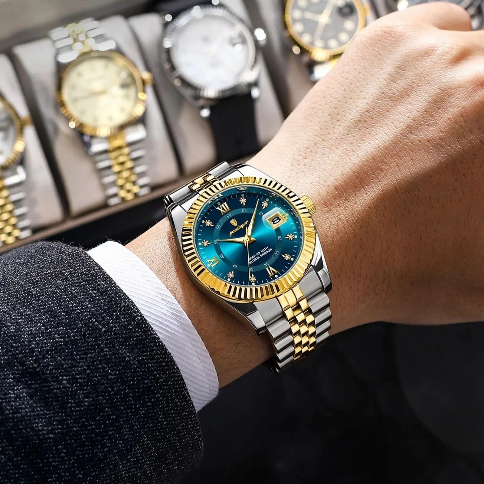 Poedagar Luxe Imperméable Hommes's Regarder