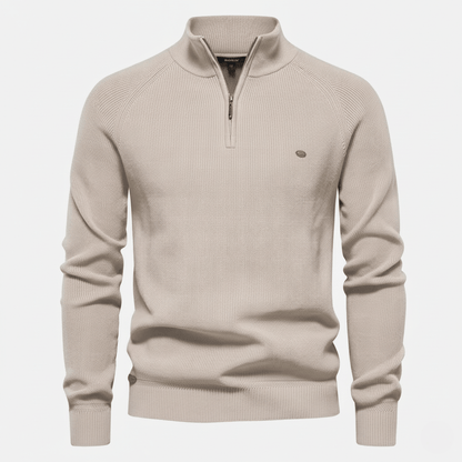 WoolForm™ striktrøje med halv lynlås