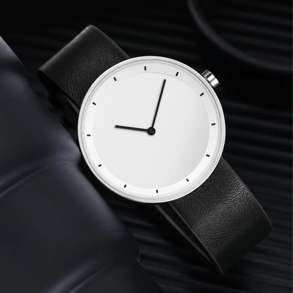 Men’s Classic Minimalist Watch with Leather Strap