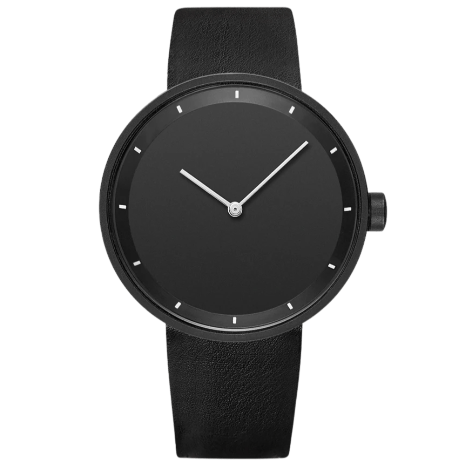 Men’s Classic Minimalist Watch with Leather Strap
