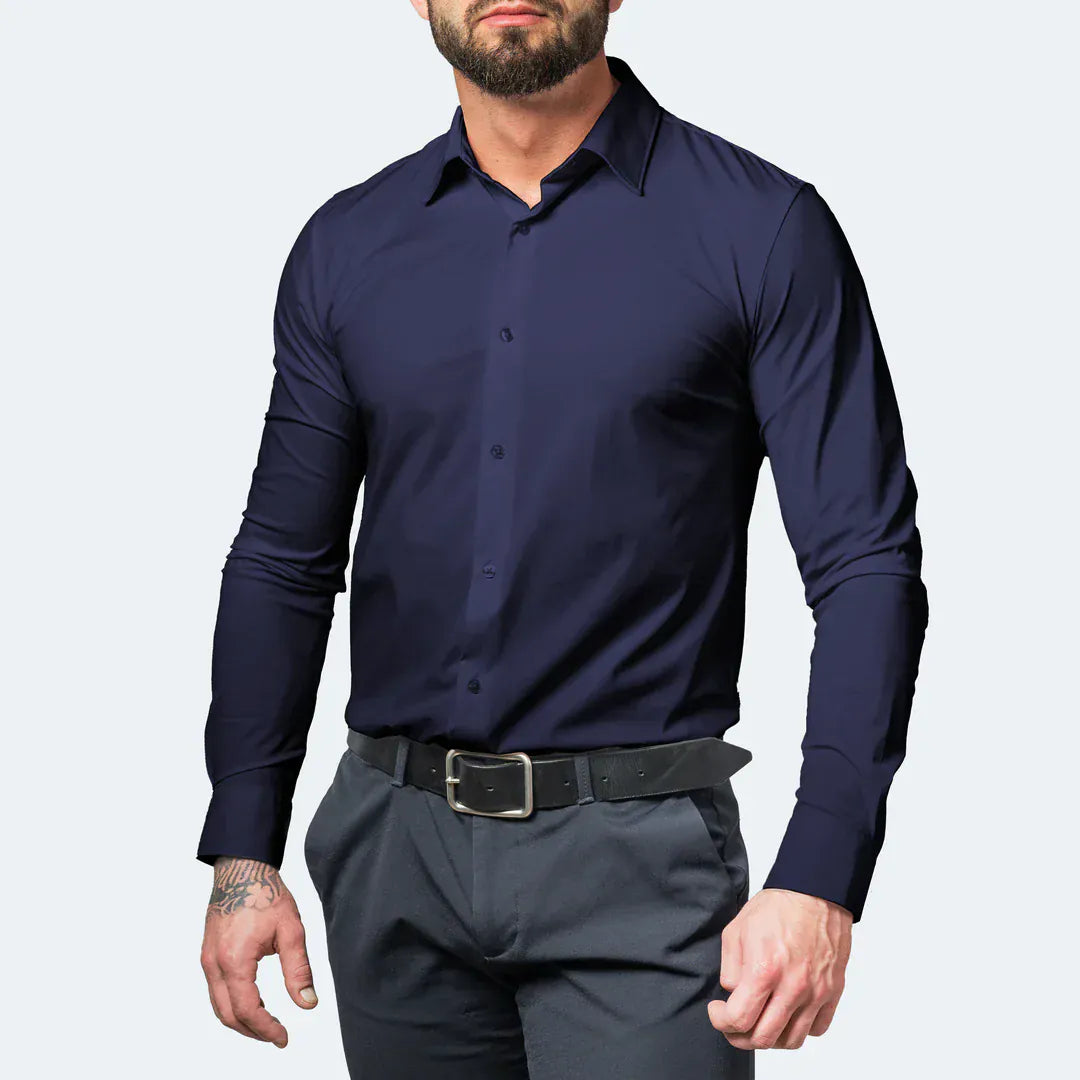 The "Infinite" Performance Shirt | 4-Way Stretch & Zero-Iron