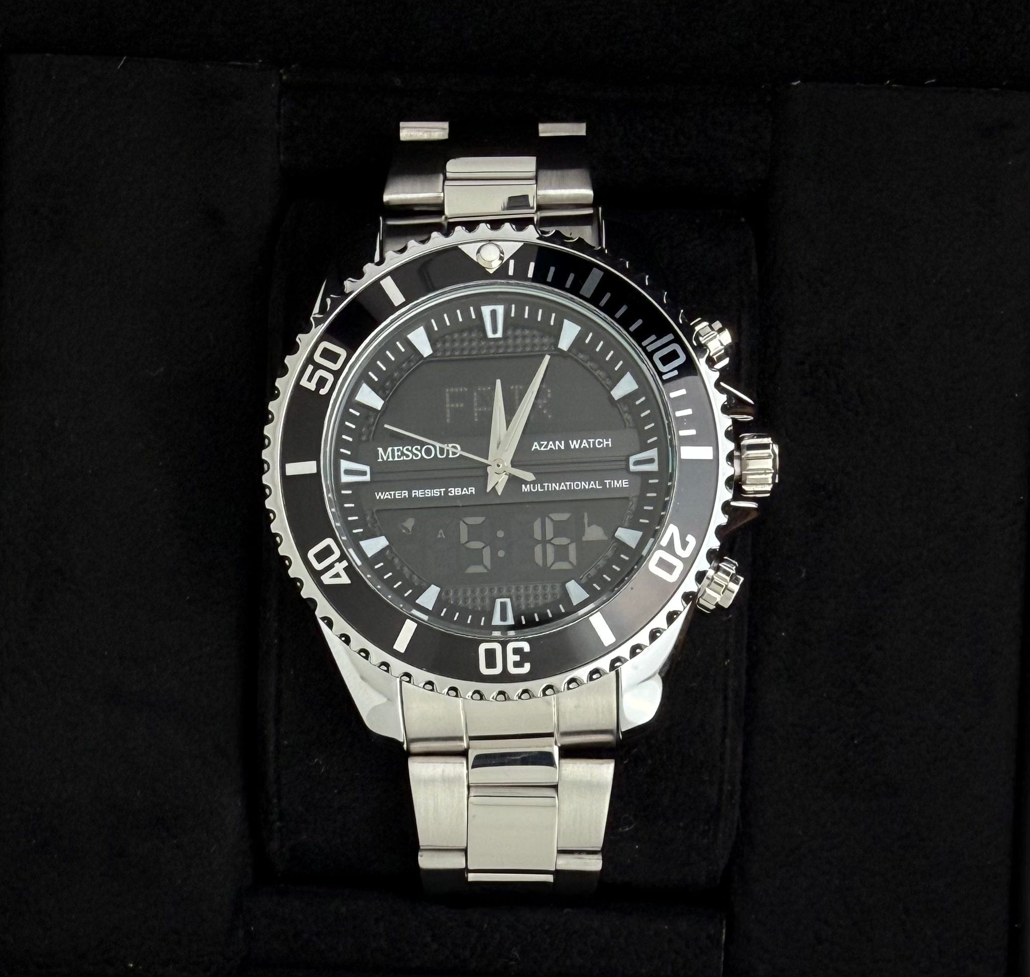 Azan watch - Obsidian Steel