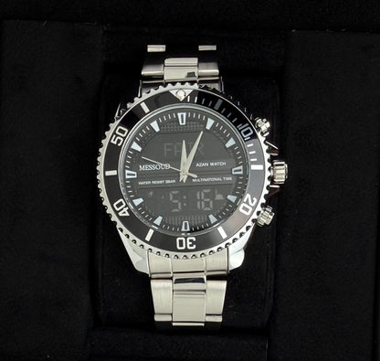 Azan watch - Obsidian Steel