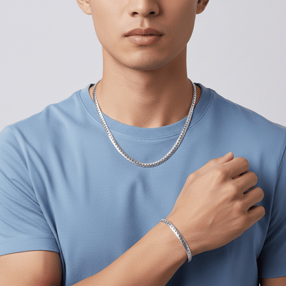 Royal Steel 316L Duo Sæt – 6mm halskæde + armbånd