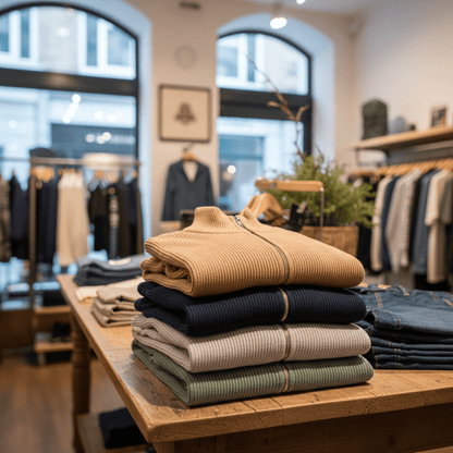 WoolForm™ striktrøje med halv lynlås