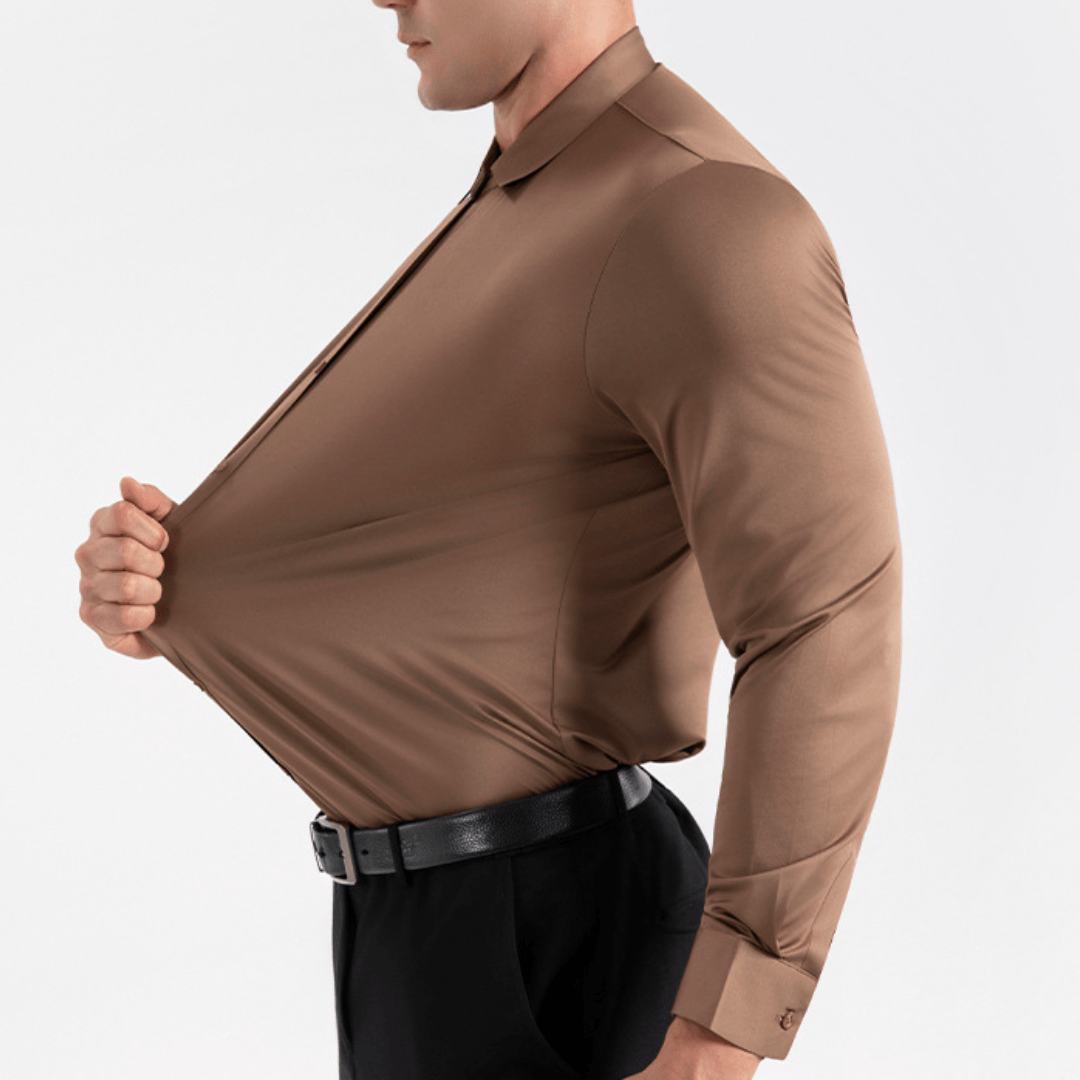The "Infinite" Performance Shirt | 4-Way Stretch & Zero-Iron